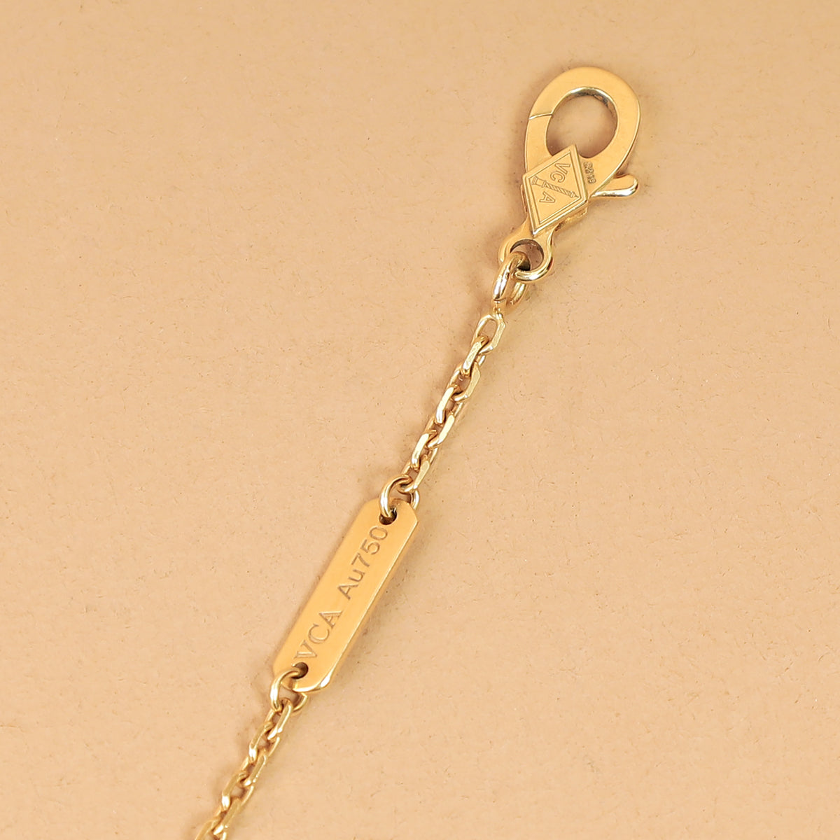 Van Cleef & Arpels 18K Yellow Gold Diamond Frivole 3 Flowers Pendant Mini Model Necklace
