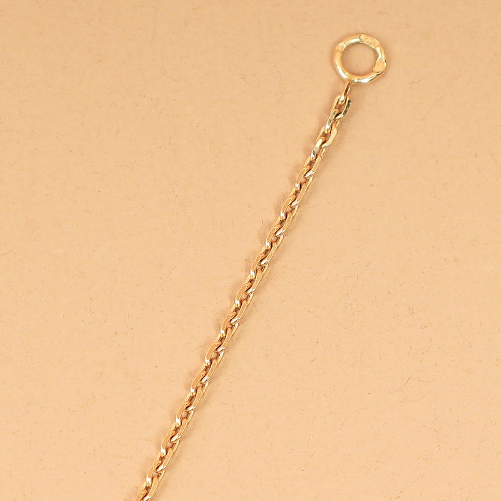 Van Cleef & Arpels 18K Yellow Gold Diamond Frivole 3 Flowers Pendant Mini Model Necklace