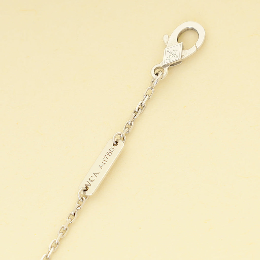 Van Cleef & Arpels 18K White Gold Vintage Alhambra Necklace