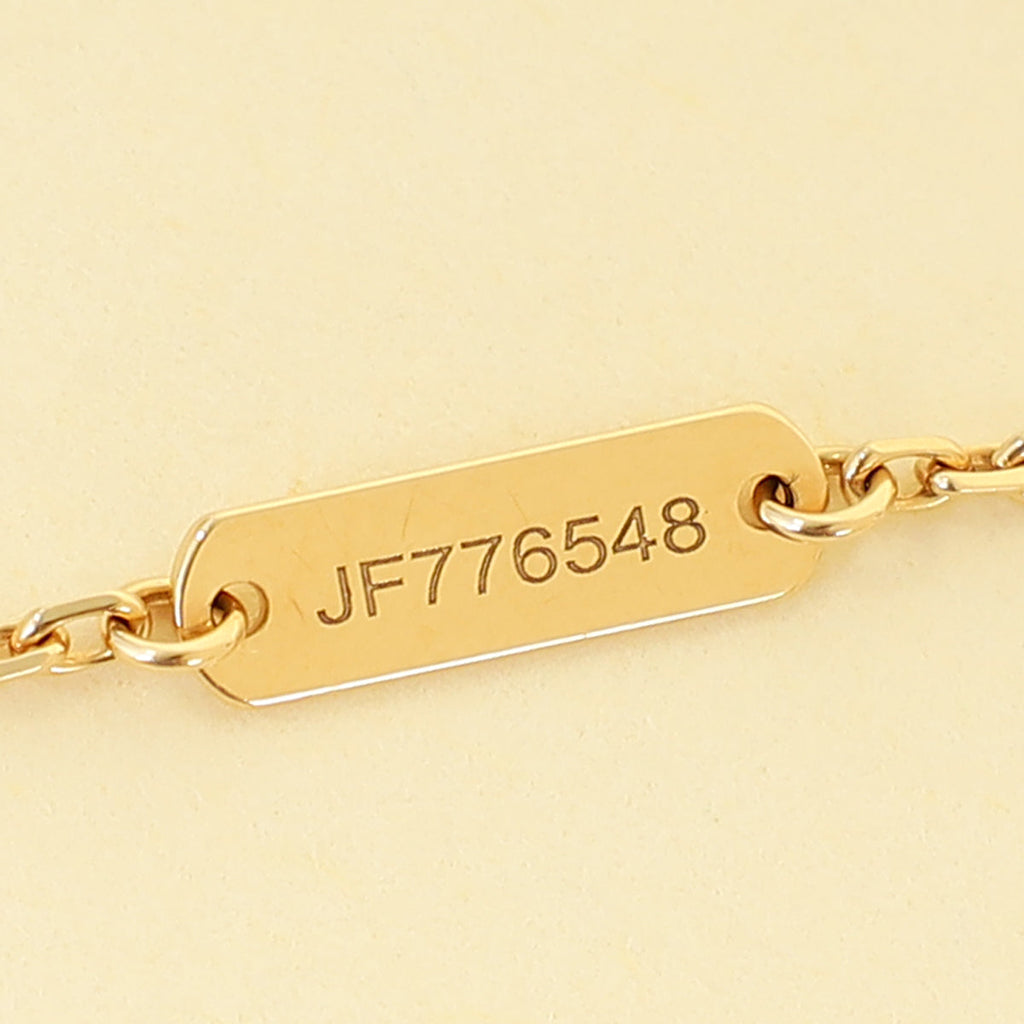 Van Cleef & Arpels 18K Yellow Gold MOP Vintage Alhambra Necklace
