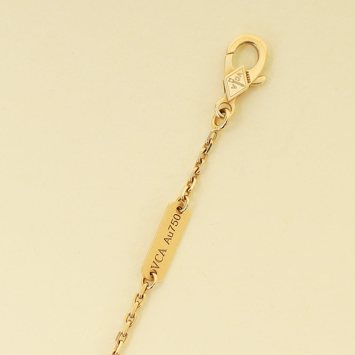Van Cleef & Arpels 18K Yellow Gold Alhambra MOP Pendant Necklace