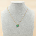 Van Cleef & Arpels 18K Yellow Gold Vintage Alhambra Malachite Pendant Necklace