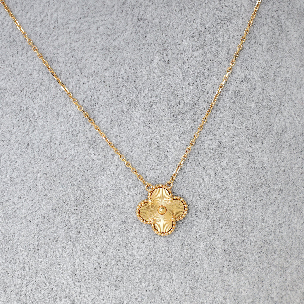 Van Cleef & Arpels 18K Yellow Gold Vintage Alhambra Pendant Necklace