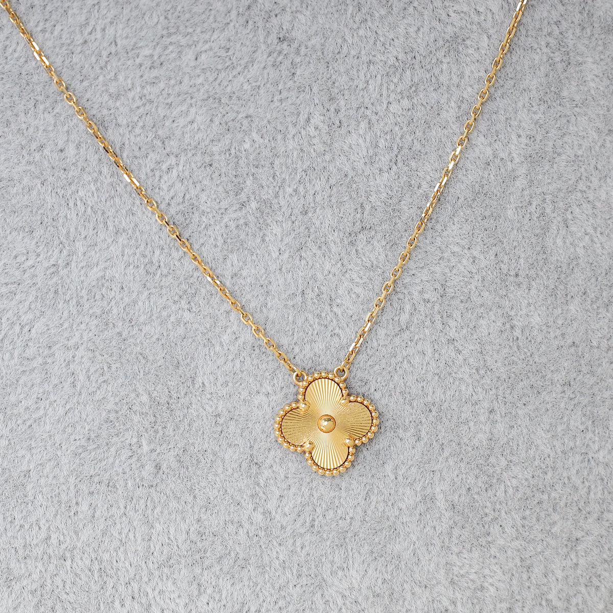 Van Cleef & Arpels 18K Yellow Gold Vintage Alhambra Pendant Necklace