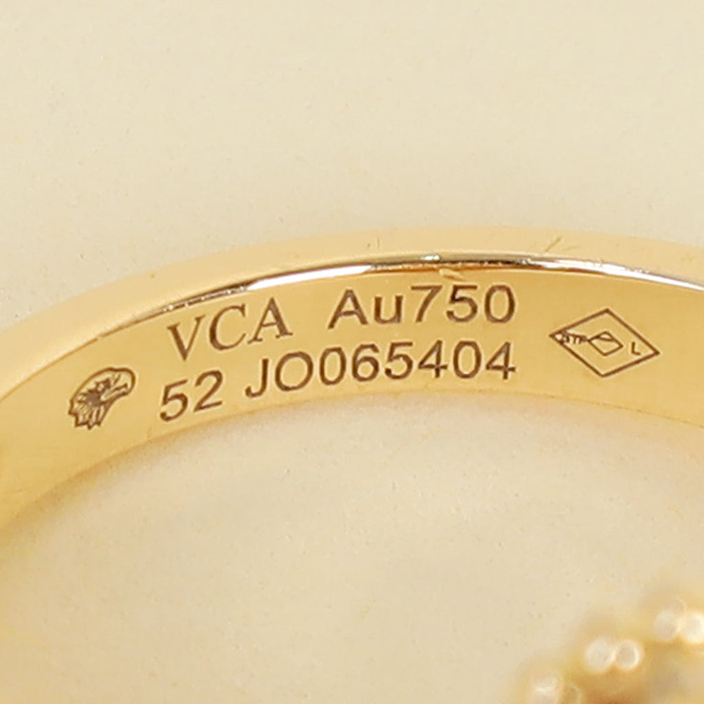 Van Cleef & Arpels Vintage Alhambra 1 Diamond Onyx Ring 52