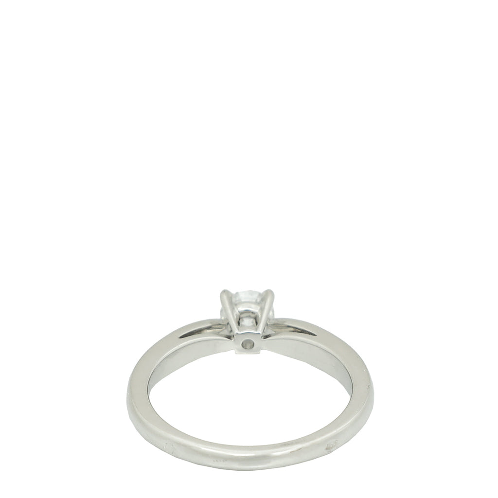 Van Cleef & Arpels Platinum Diamond Bonheur Solitaire Ring 49