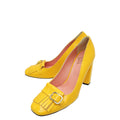 JF Yellow Fringe Square Toe Pump 40