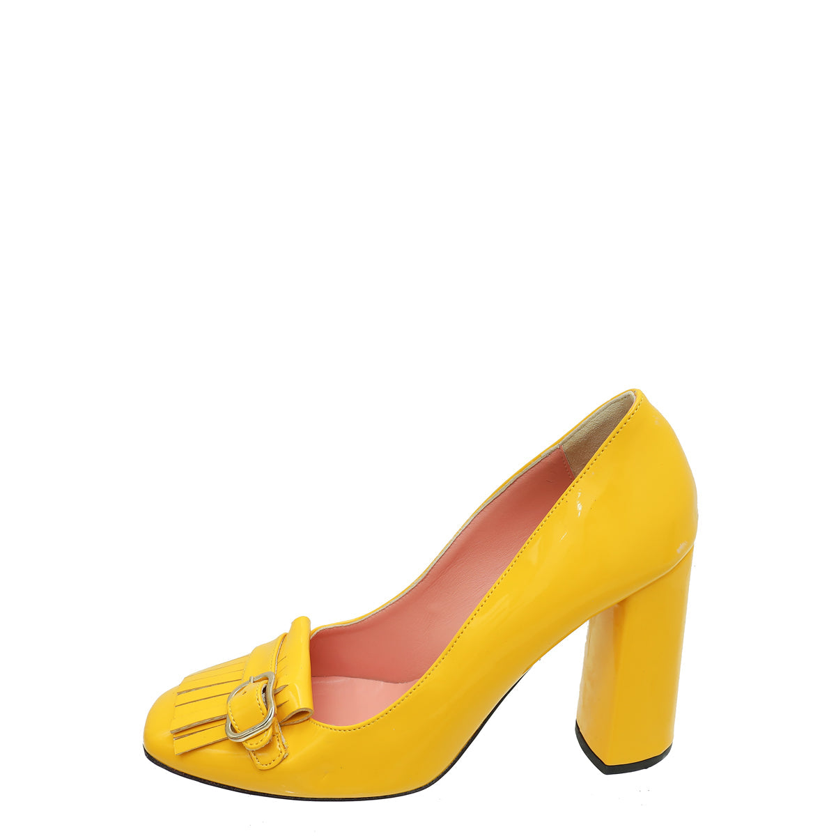 JF Yellow Fringe Square Toe Pump 40