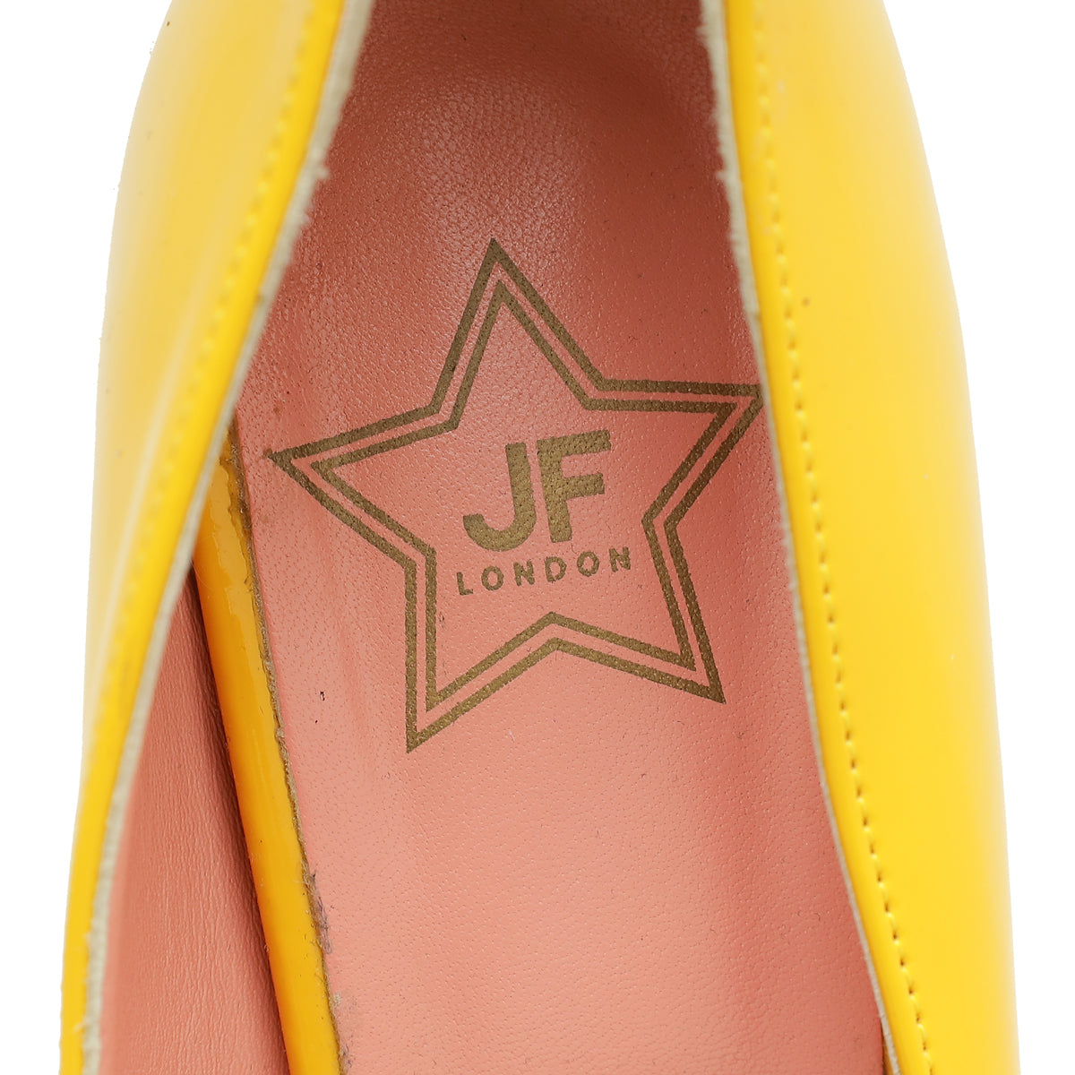 JF Yellow Fringe Square Toe Pump 40