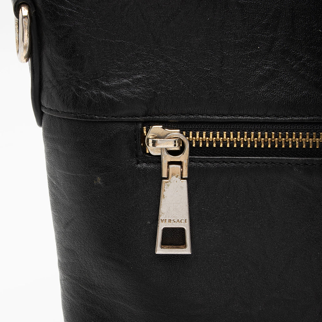 Versace Calfskin La Medusa Convertible Messenger Tote (SHF-XAvM3m)
