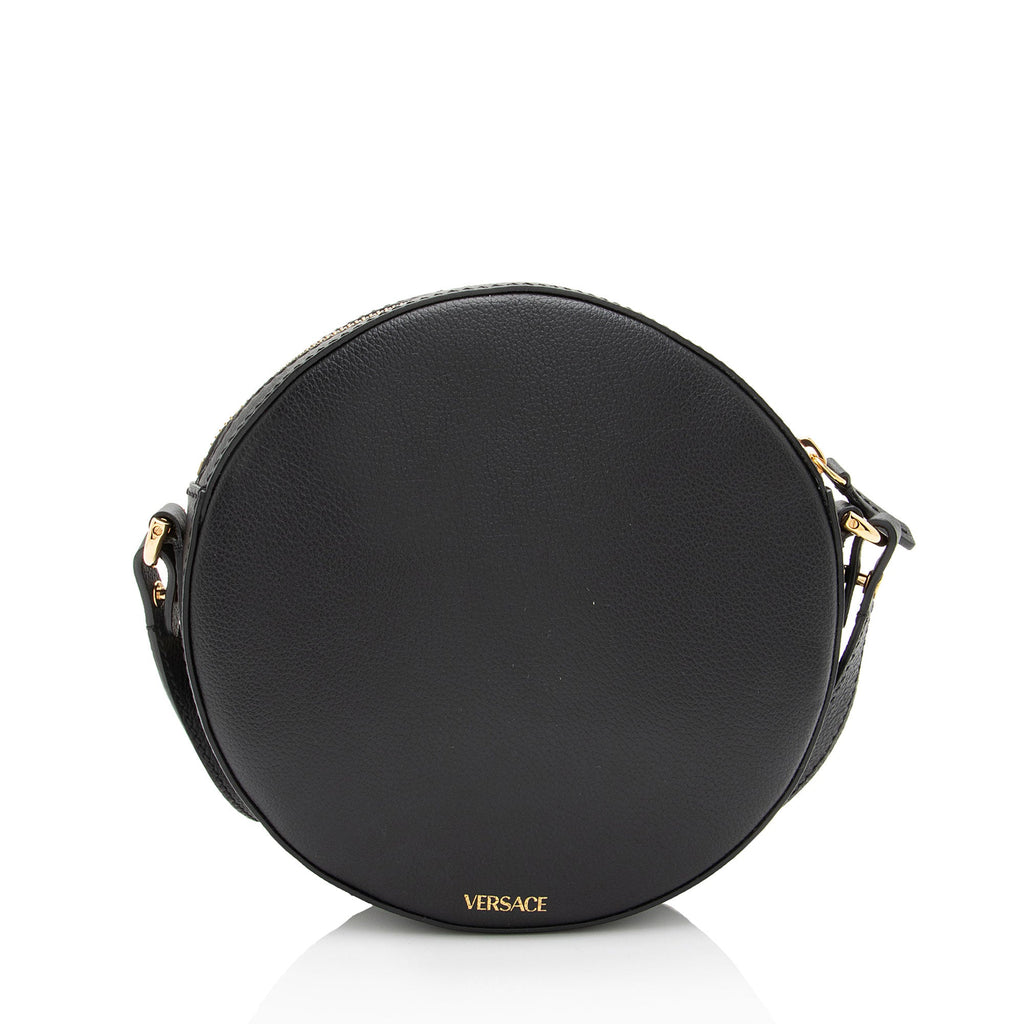 Versace Calfskin Medusa Chain Round Crossbody