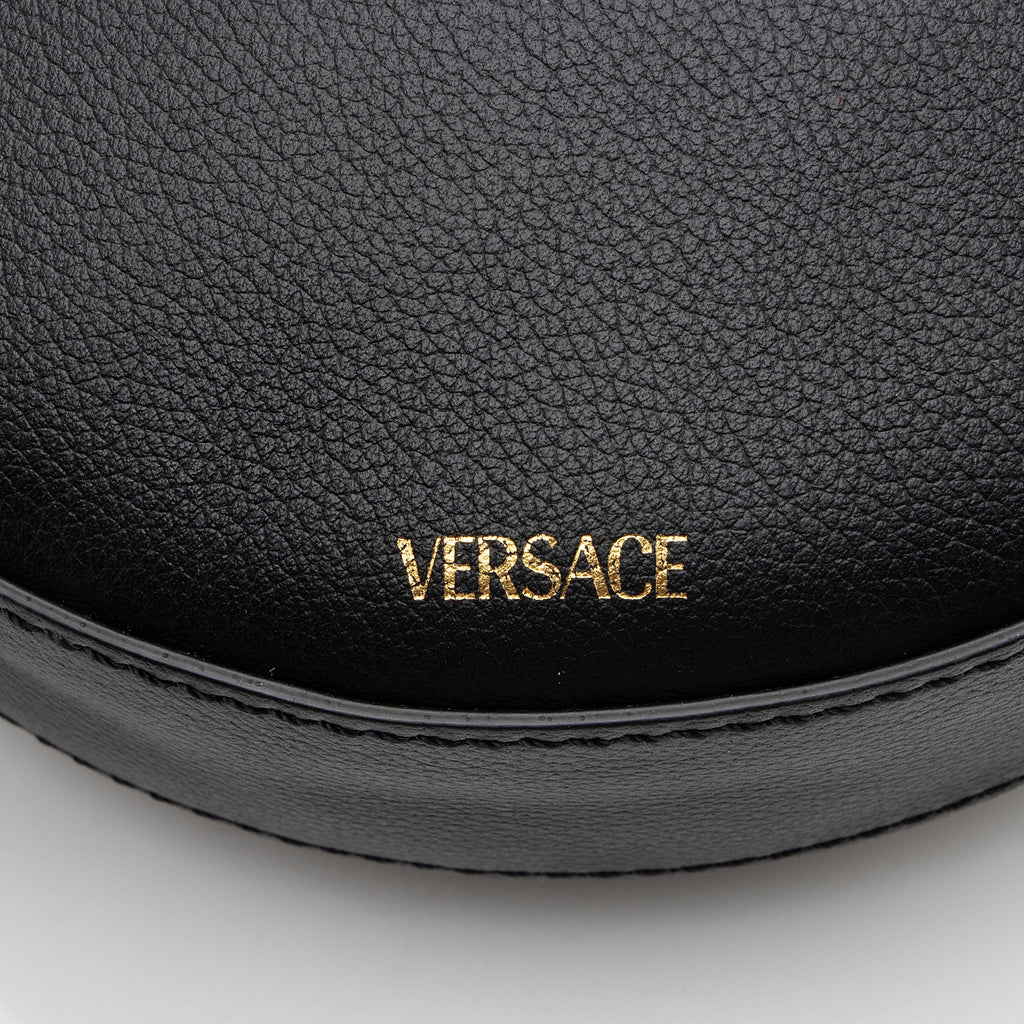 Versace Calfskin Medusa Chain Round Crossbody