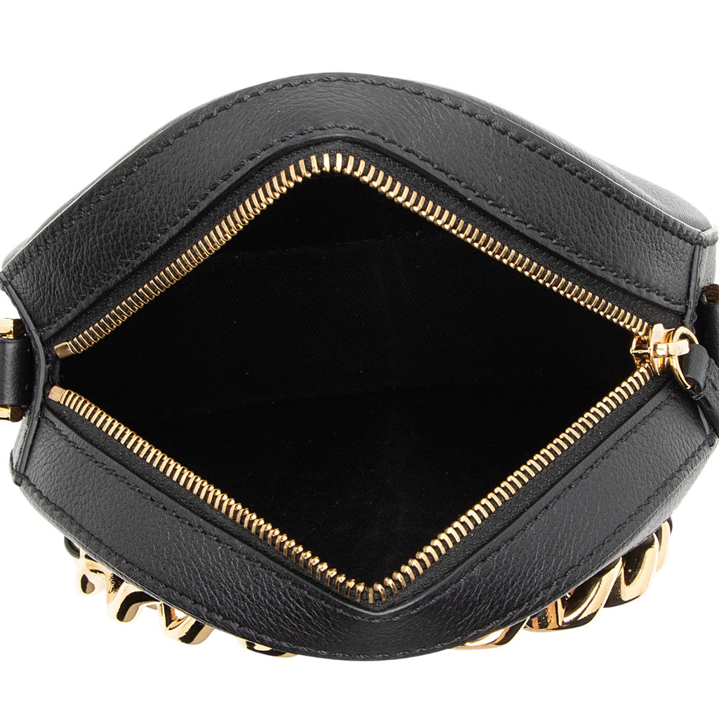 Versace Calfskin Medusa Chain Round Crossbody
