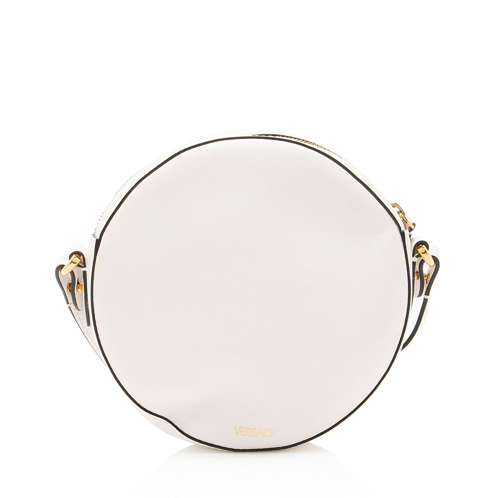 Versace Calfskin Medusa Round Crossbody