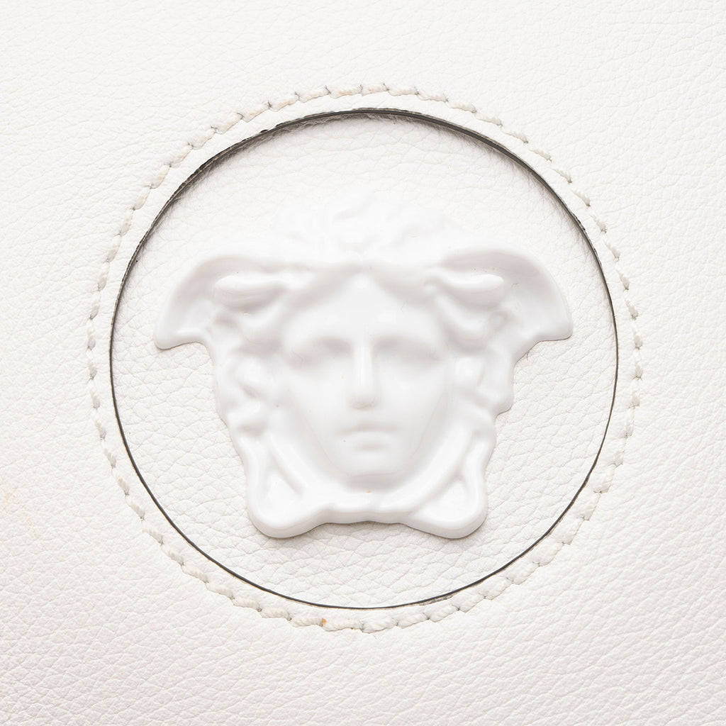 Versace Calfskin Medusa Round Crossbody