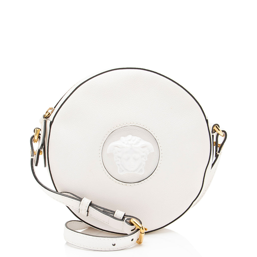 Versace Calfskin Medusa Round Crossbody