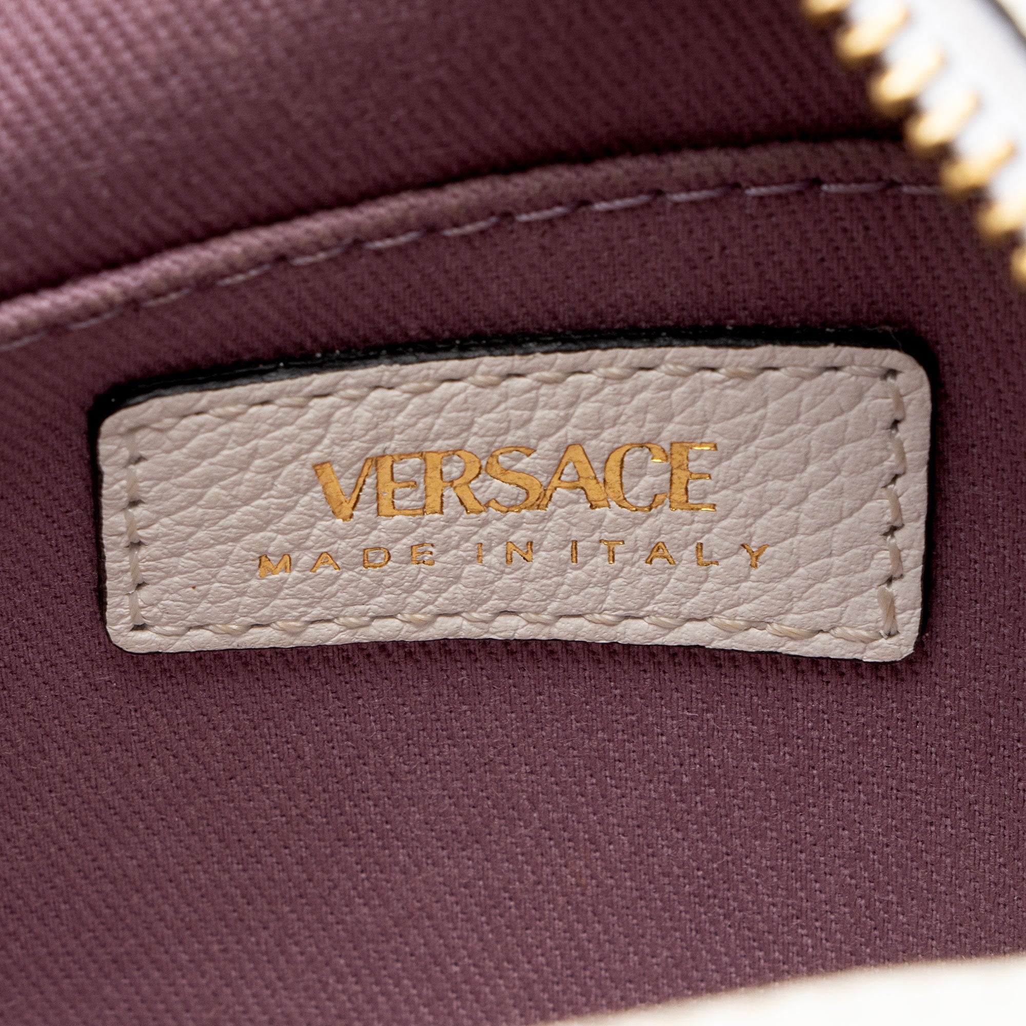 Versace Calfskin Medusa Round Crossbody