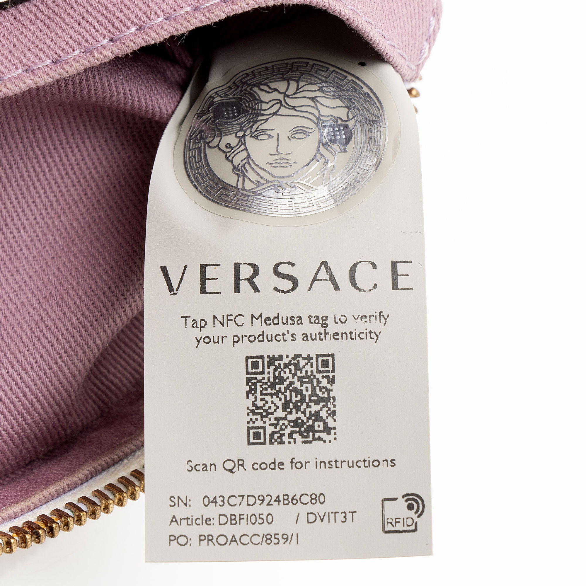 Versace Calfskin Medusa Round Crossbody