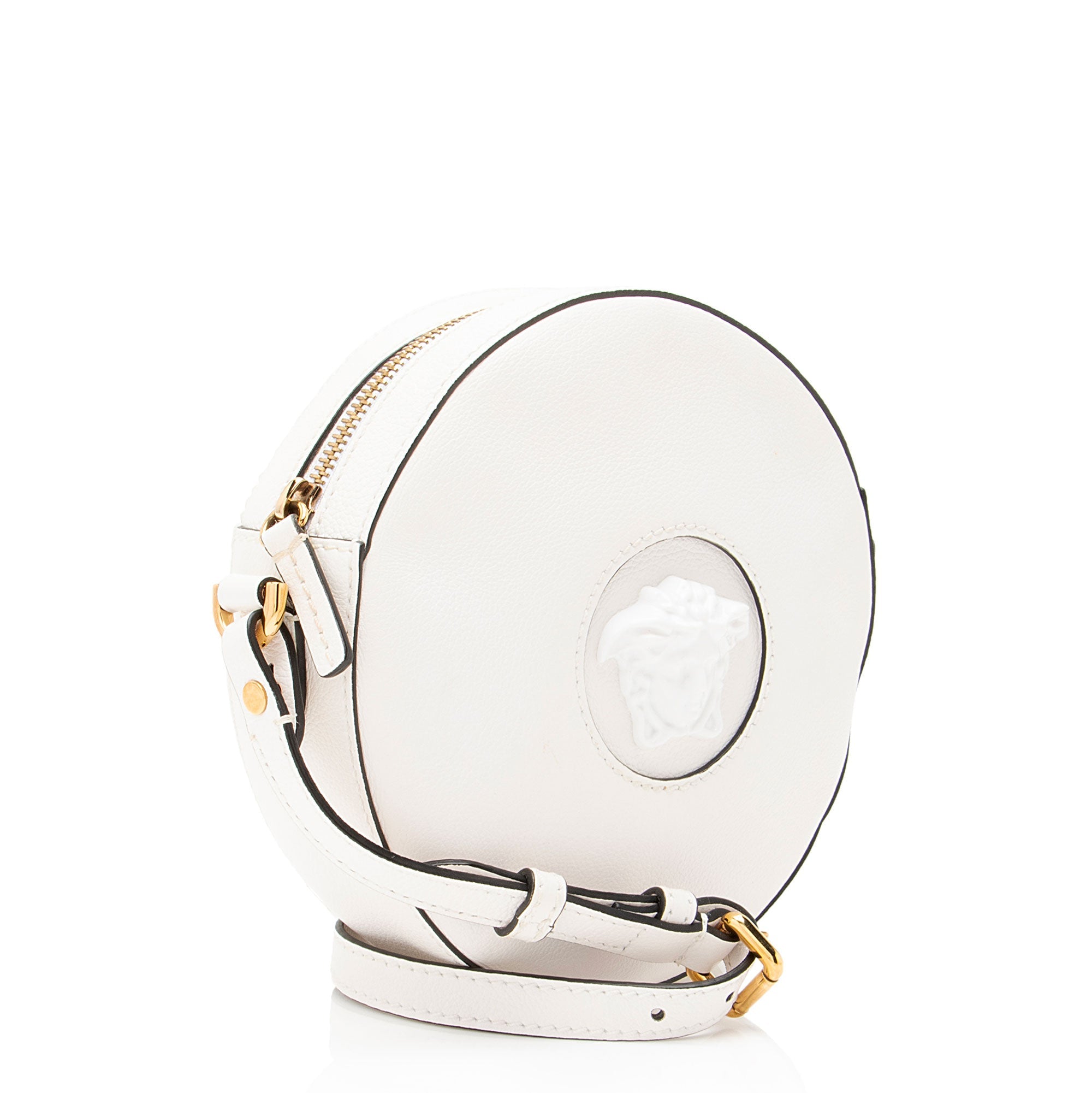 Versace Calfskin Medusa Round Crossbody