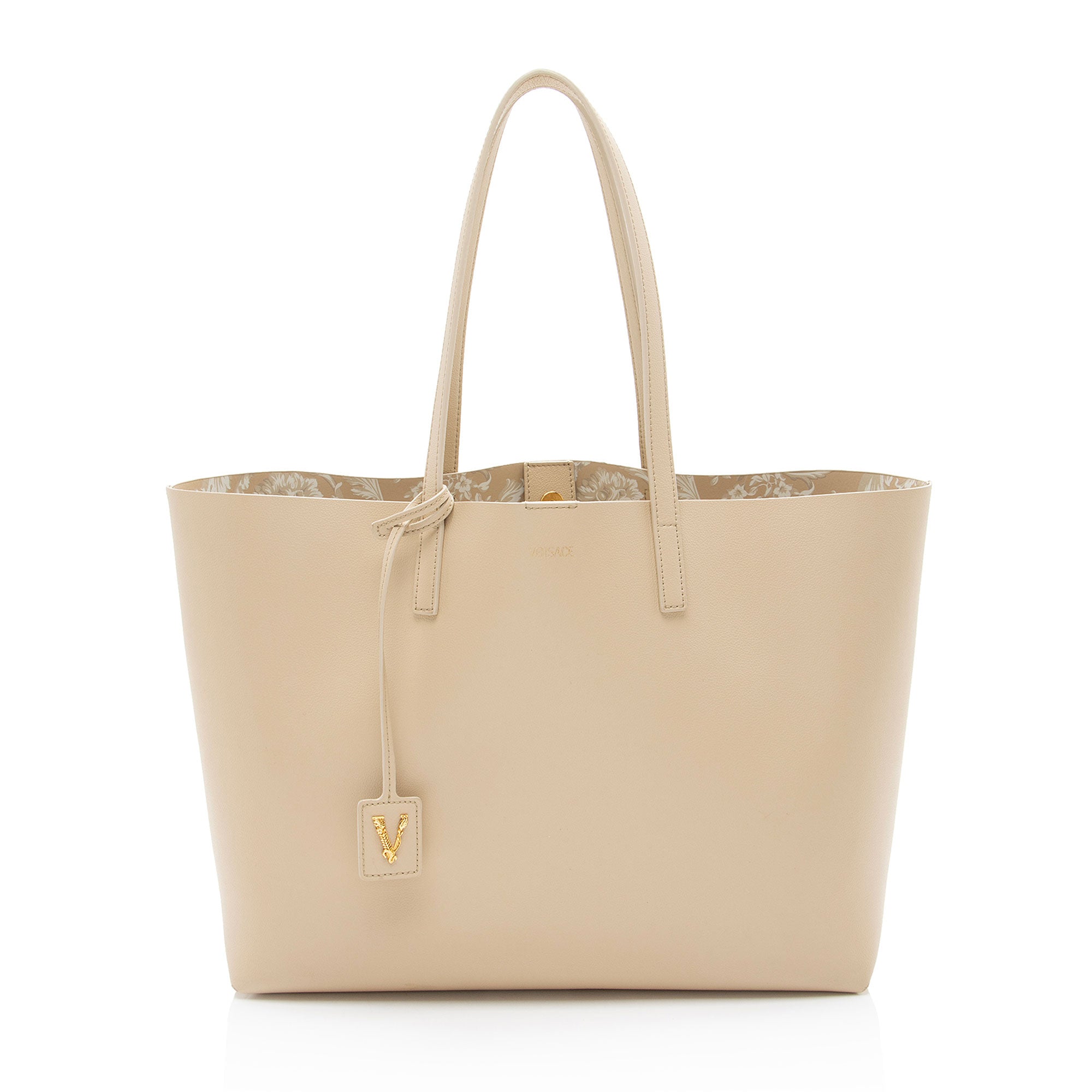 Versace Calfskin Virtus Shopping Tote