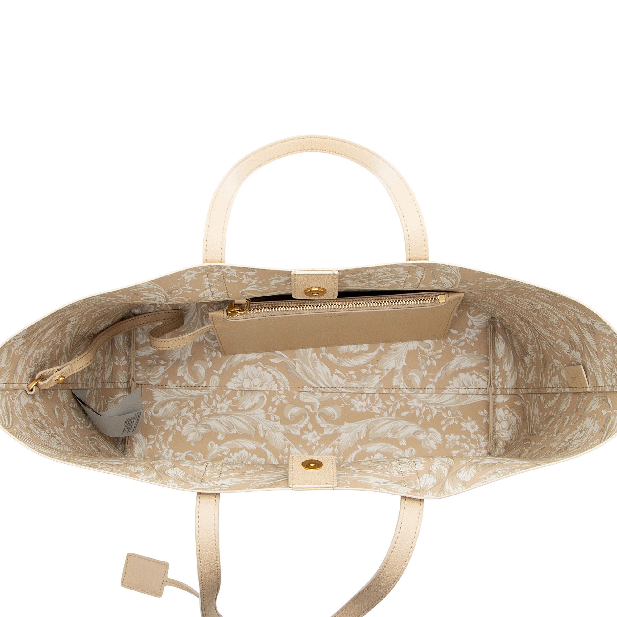 Versace Calfskin Virtus Shopping Tote