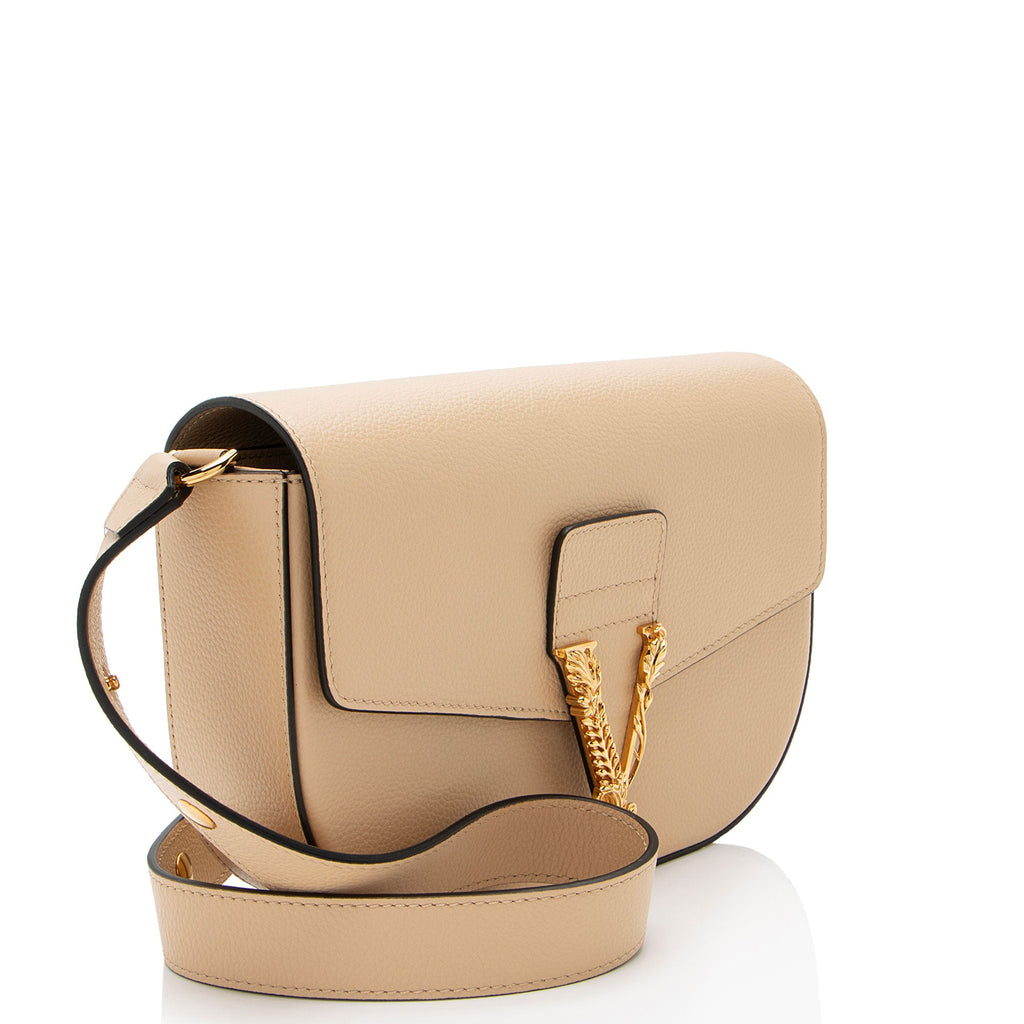 Versace Calfskin Virtus Shoulder Bag