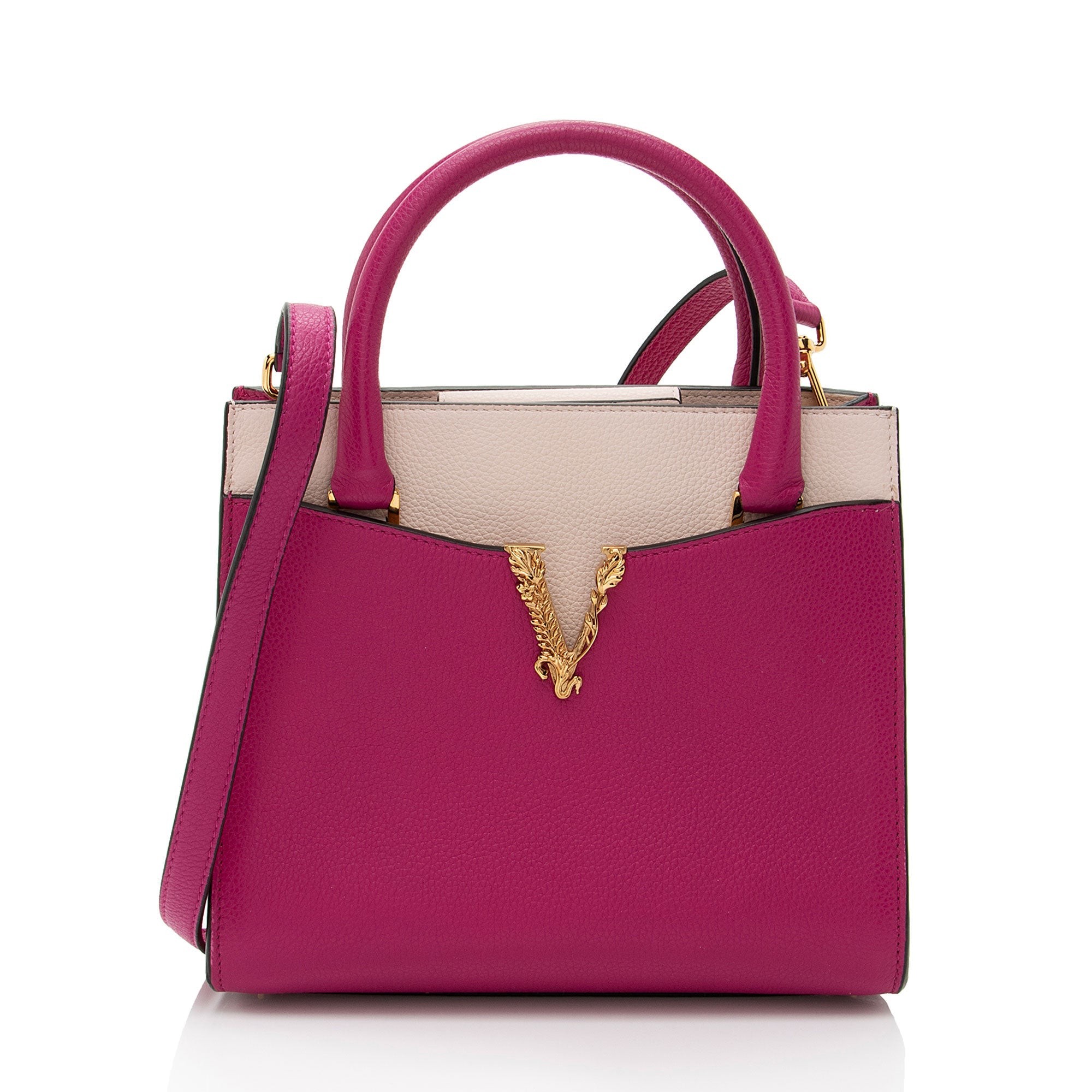 Versace Calfskin Virtus Small Satchel
