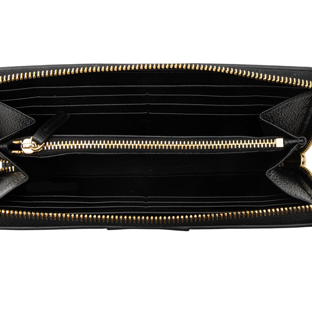 Versace Calfskin Virtus Zip Around Wallet