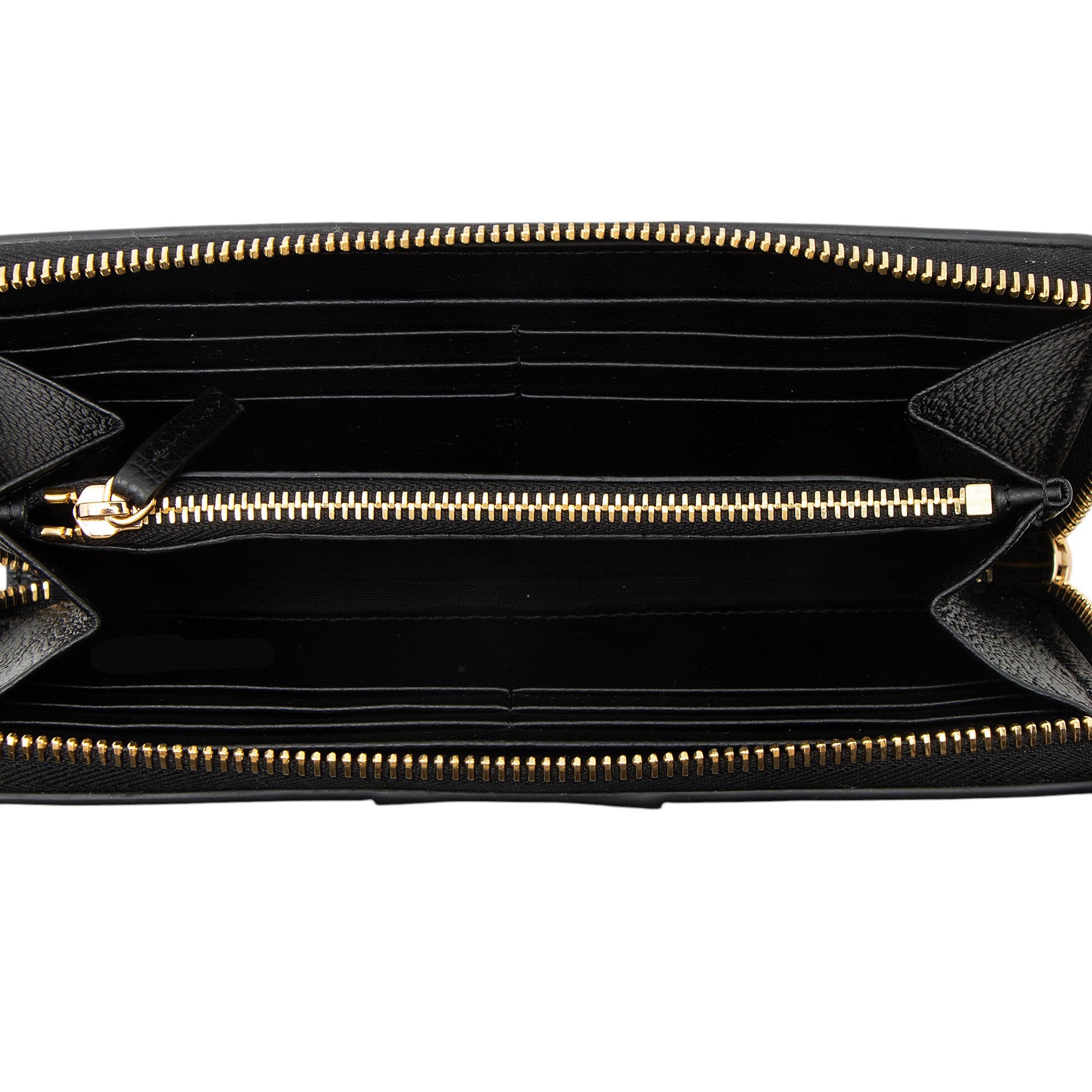 Versace Calfskin Virtus Zip Around Wallet