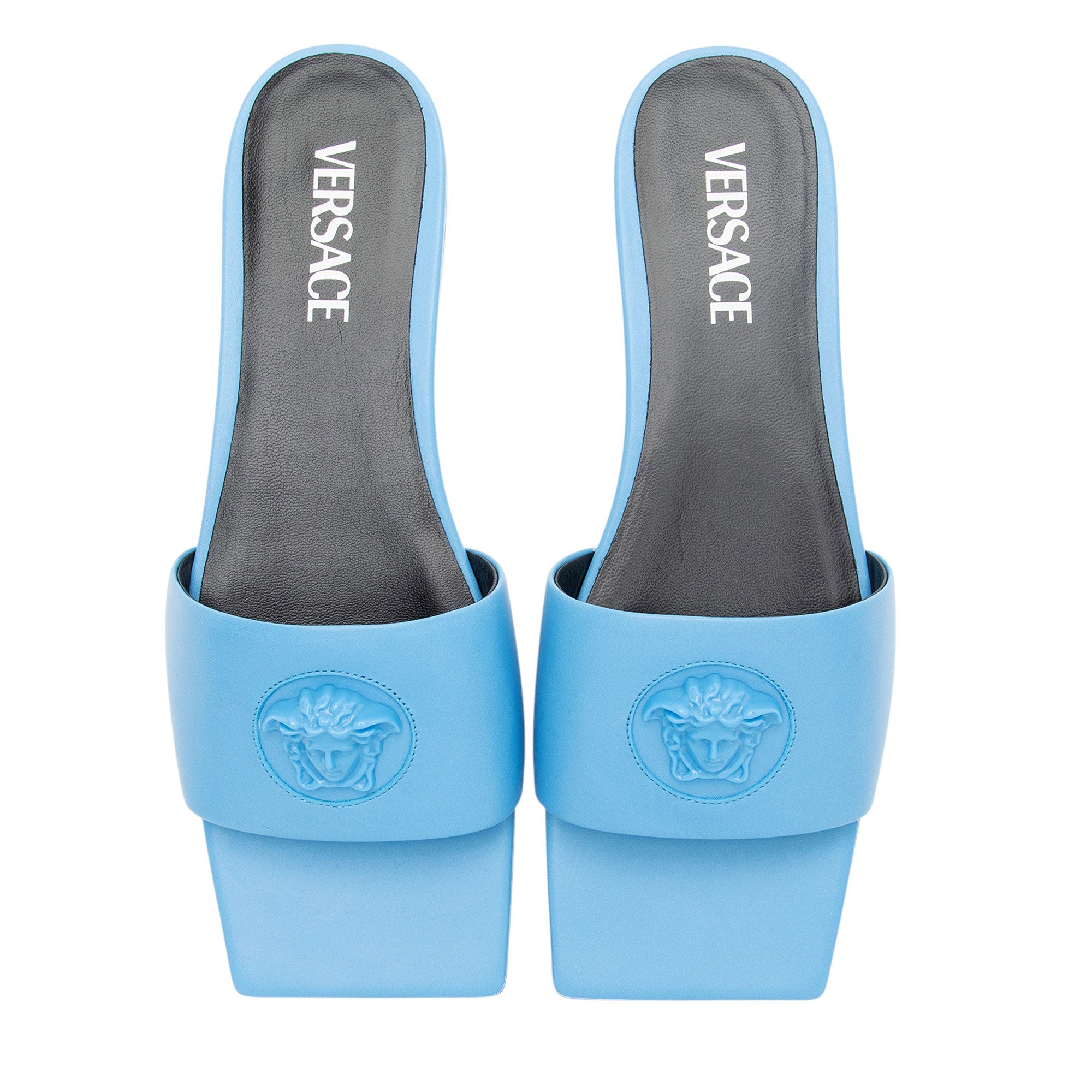 Versace Leather La Medusa Slides - Size 9 / 39