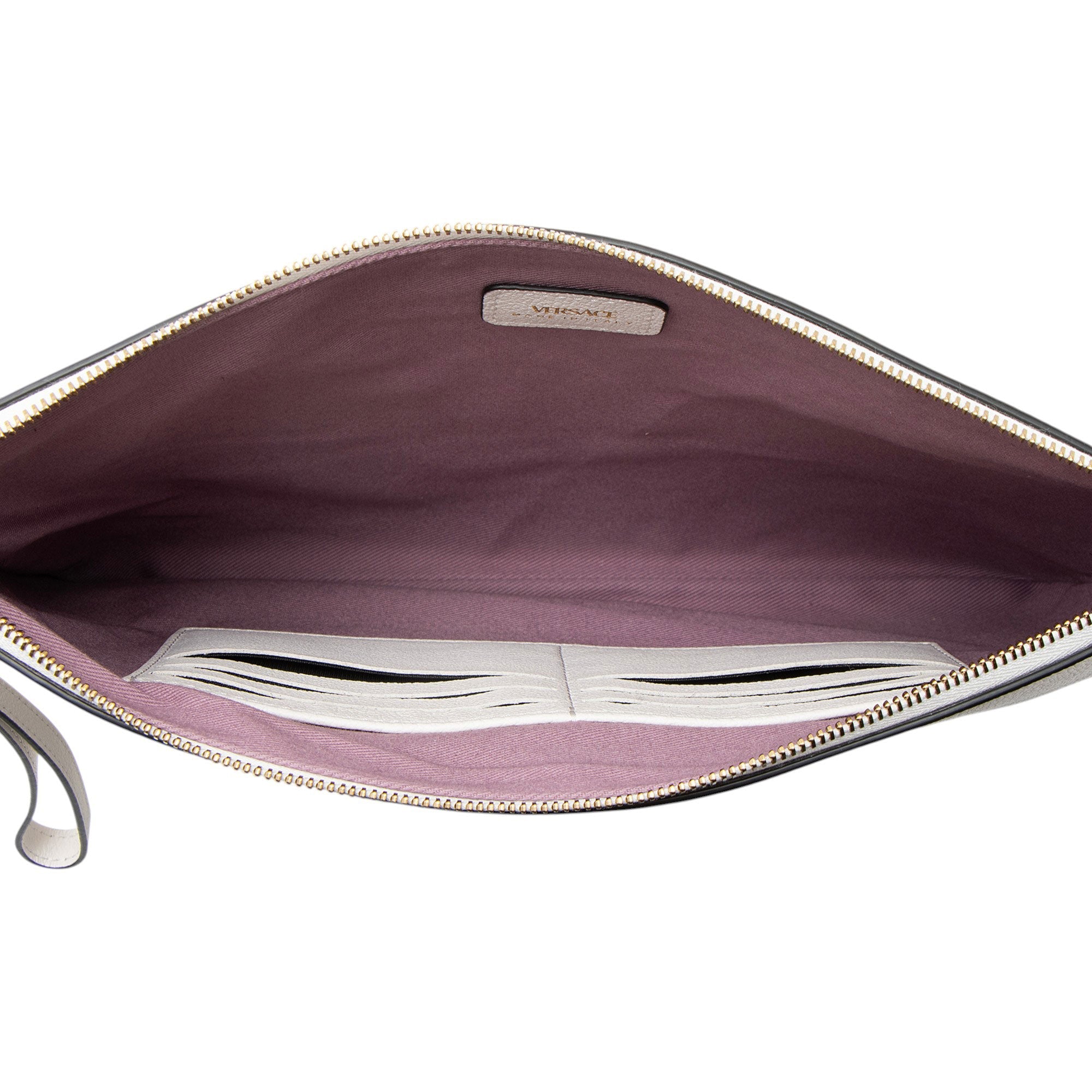 Versace Leather Medusa Wristlet