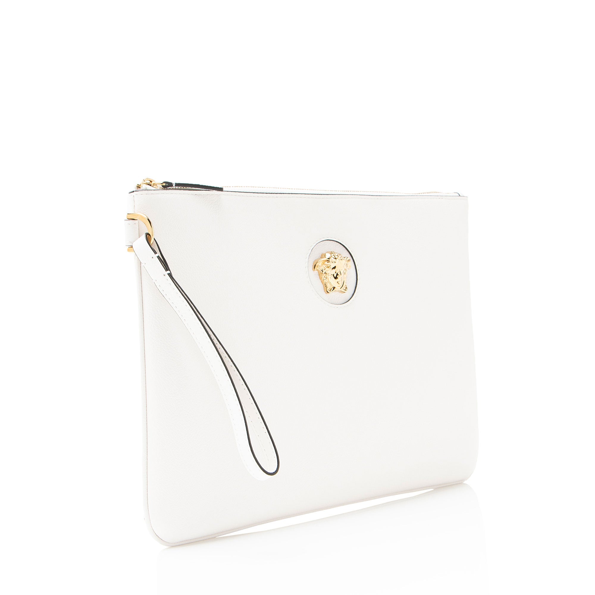 Versace Leather Medusa Wristlet