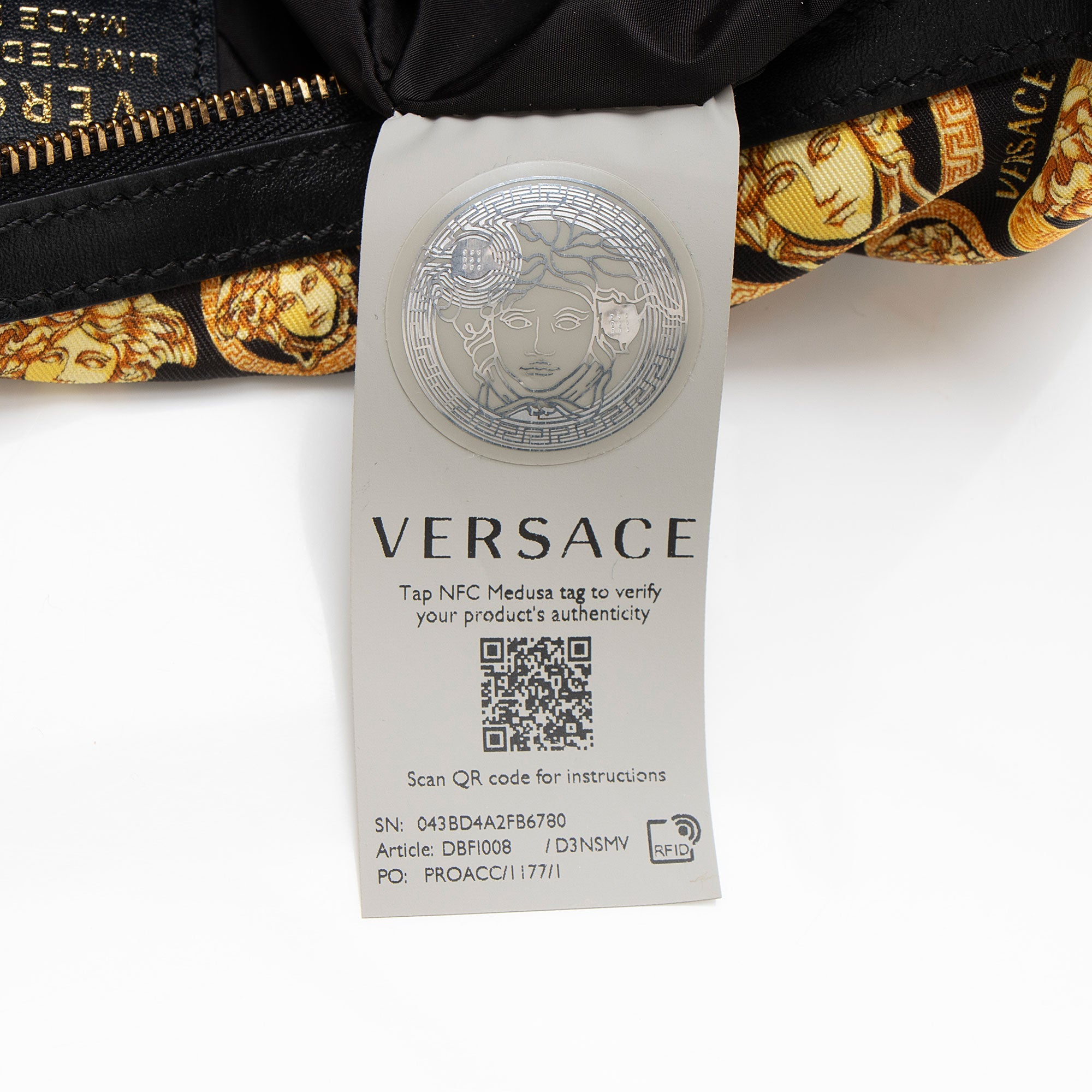 Versace Limited Edition Satin Amplified Medusa Hobo