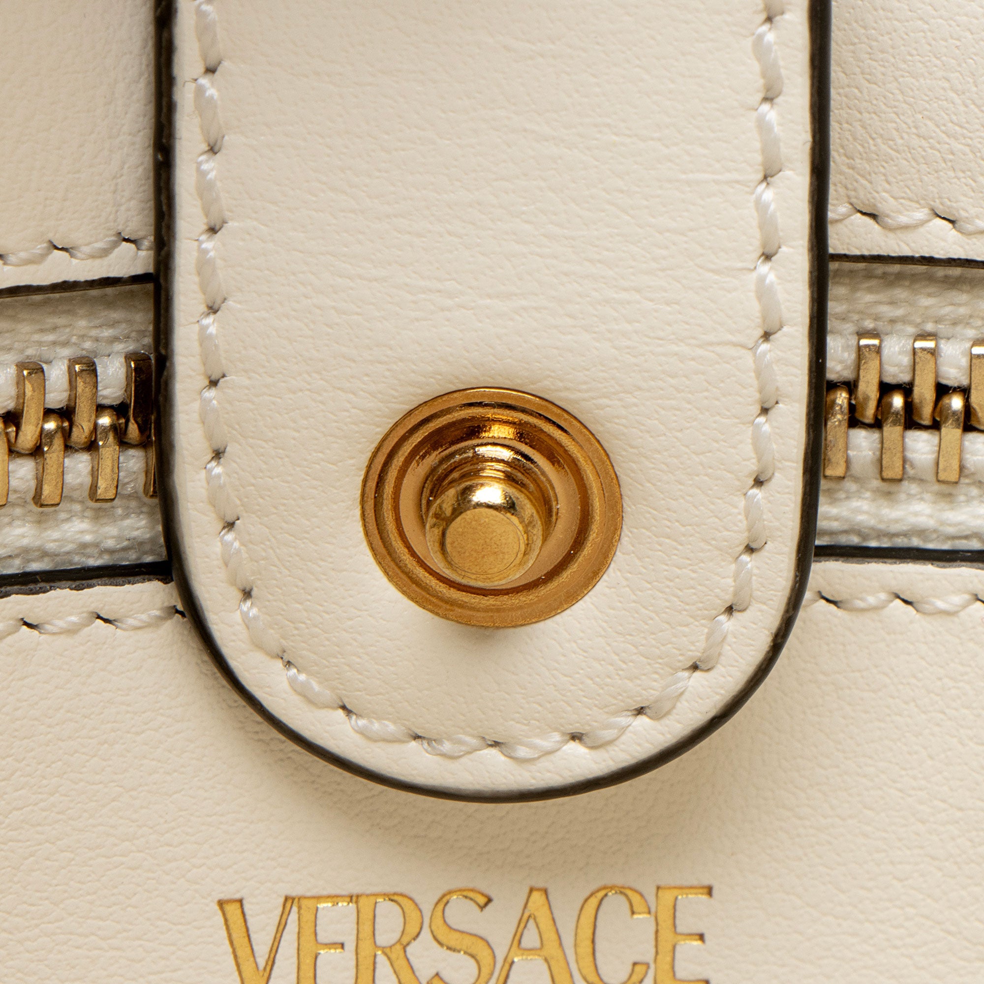 Versace Canvas Logo Barocco Sea La Medusa Large Tote