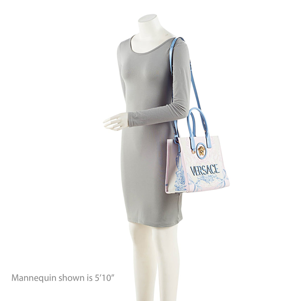 Versace Logo Canvas La Medusa Small Tote