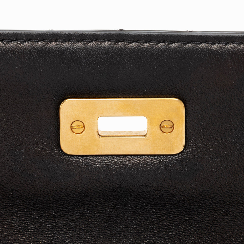 Versace Patent Leather Medusa Padlock Icon Flap Bag (SHF-QJzRU4)