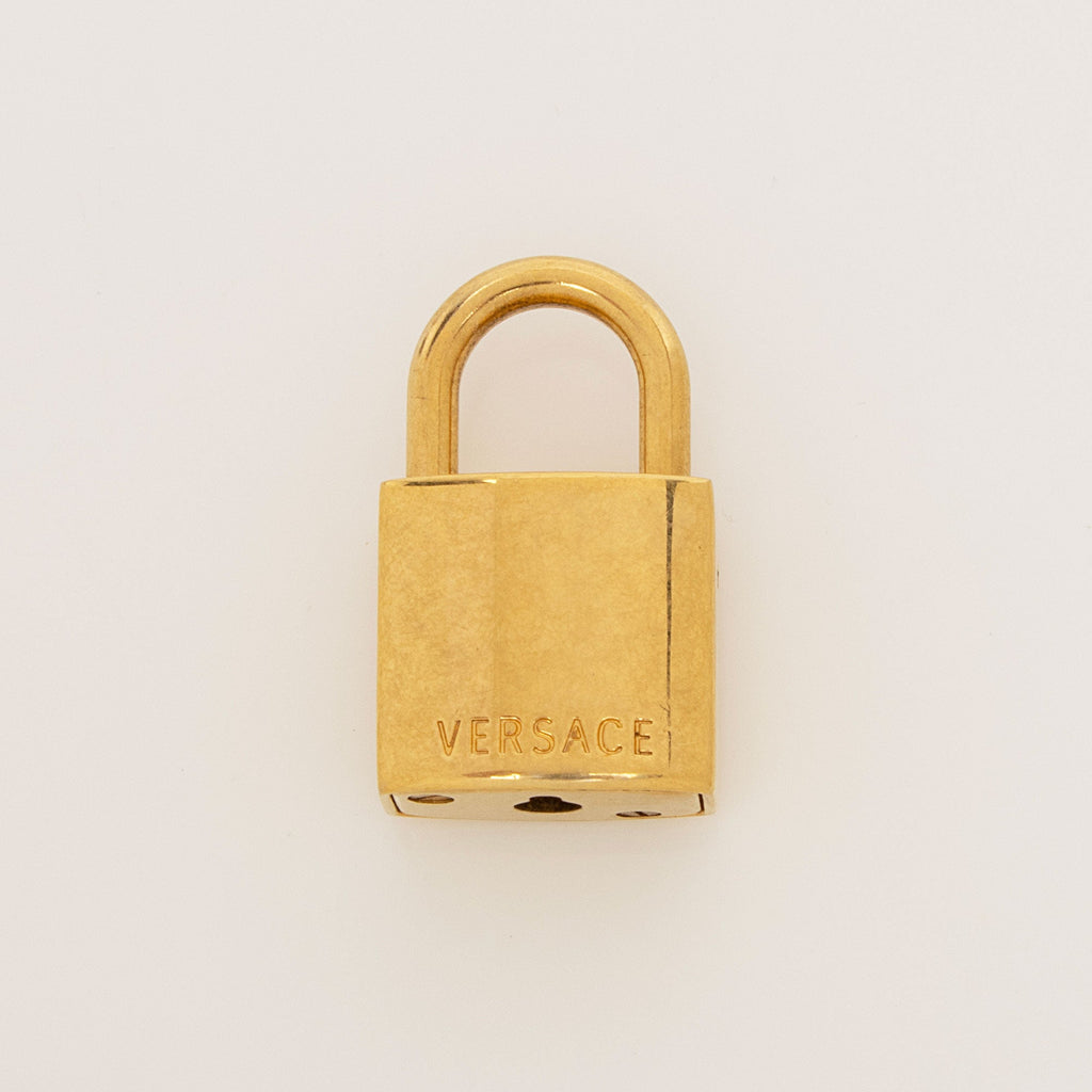 Versace Patent Leather Medusa Padlock Icon Flap Bag (SHF-QJzRU4)