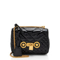 Versace Patent Leather Medusa Padlock Icon Flap Bag (SHF-QJzRU4)