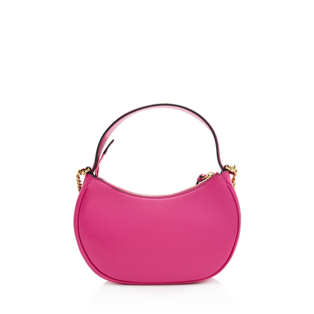 Versace Quilted Leather Medusa Half Moon Shoulder Bag