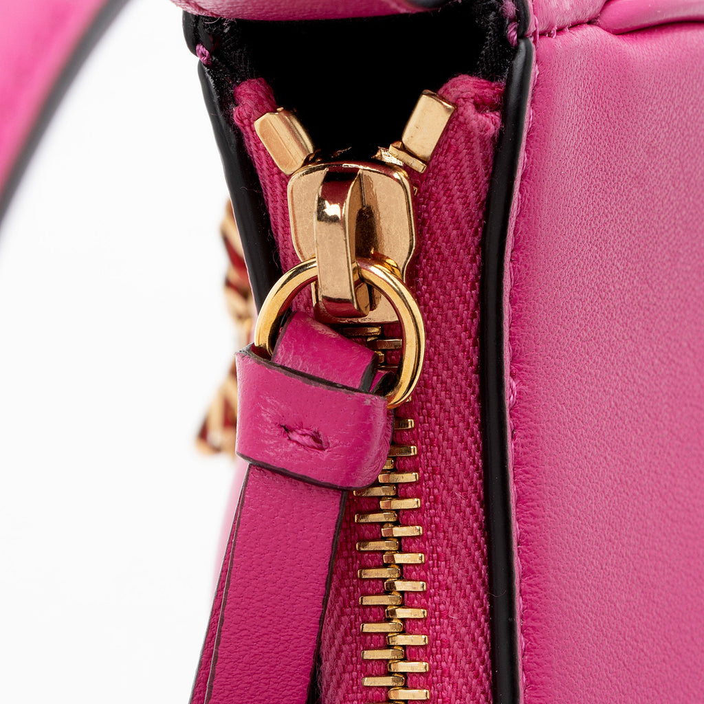Versace Quilted Leather Medusa Half Moon Shoulder Bag