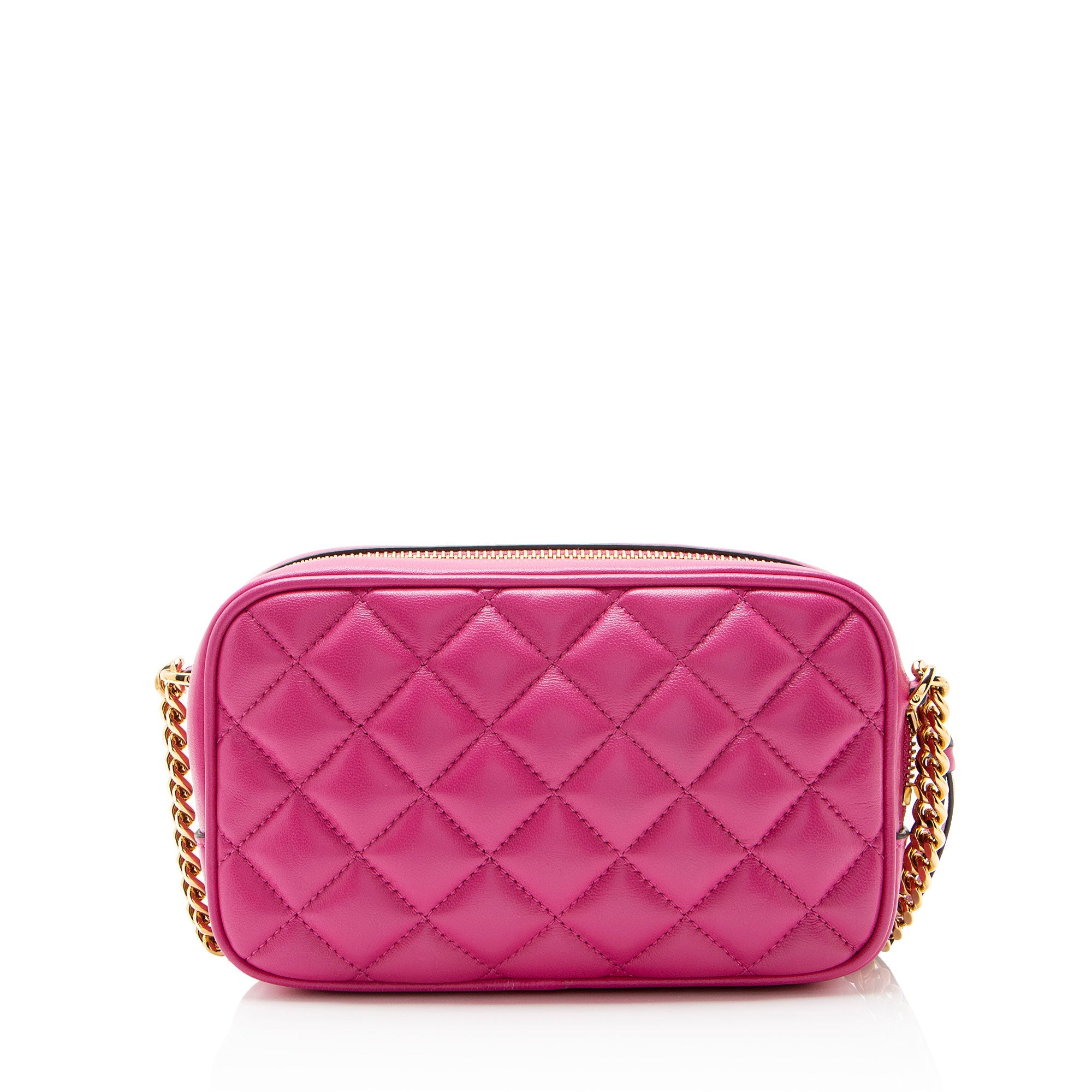 Versace Quilted Leather Medusa Small Camera Bag
