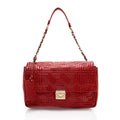 Versace Quilted Patent Leather Shoulder Bag (SHF-18276)