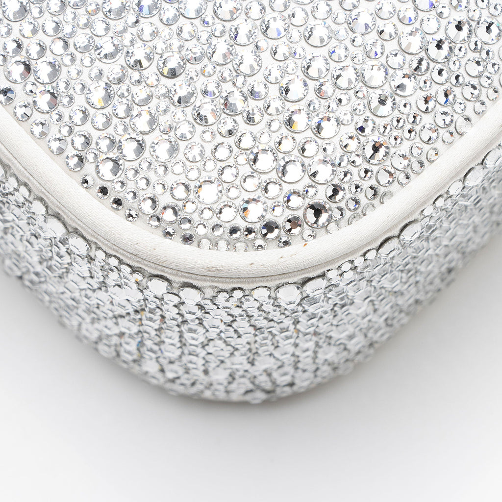 Versace Satin Crystal Embellished La Medusa Mini Top Handle