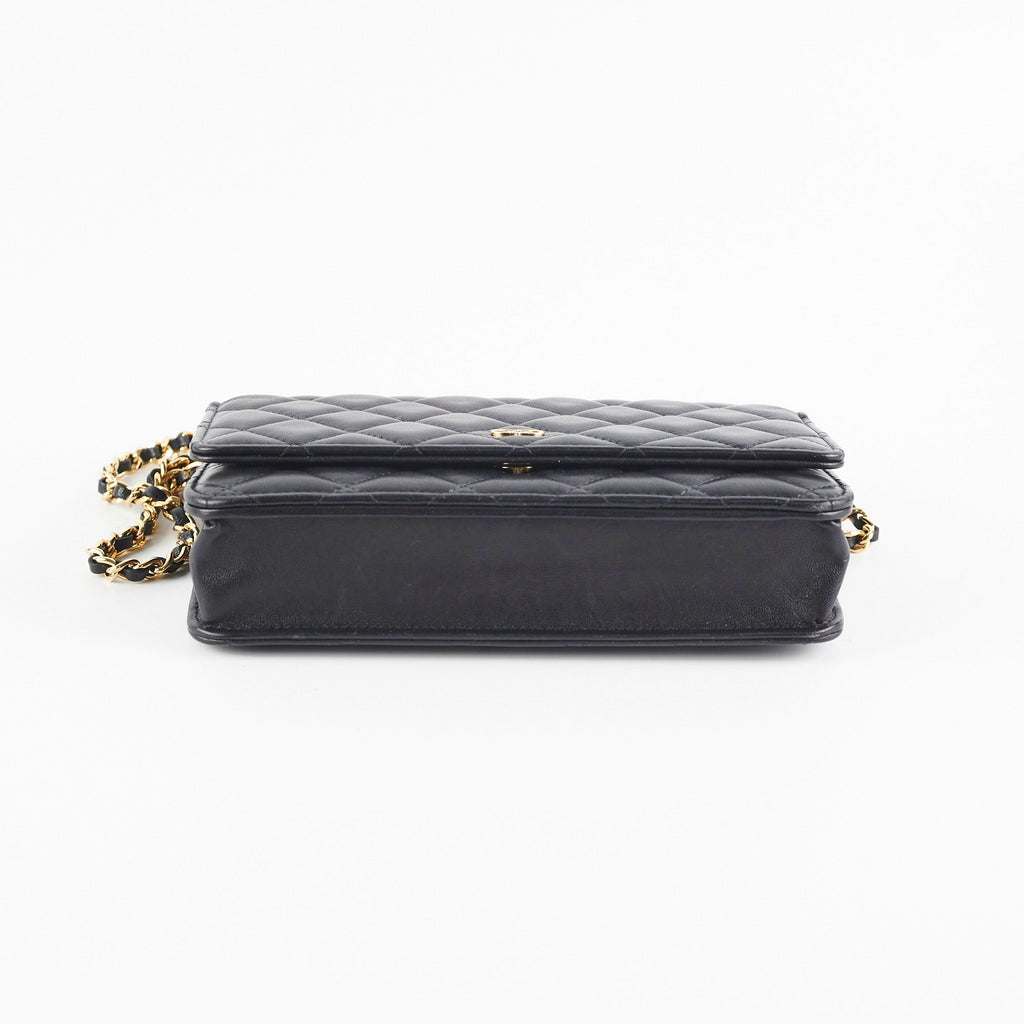 Chanel Wallet on Chain WOC Black Microchipped
