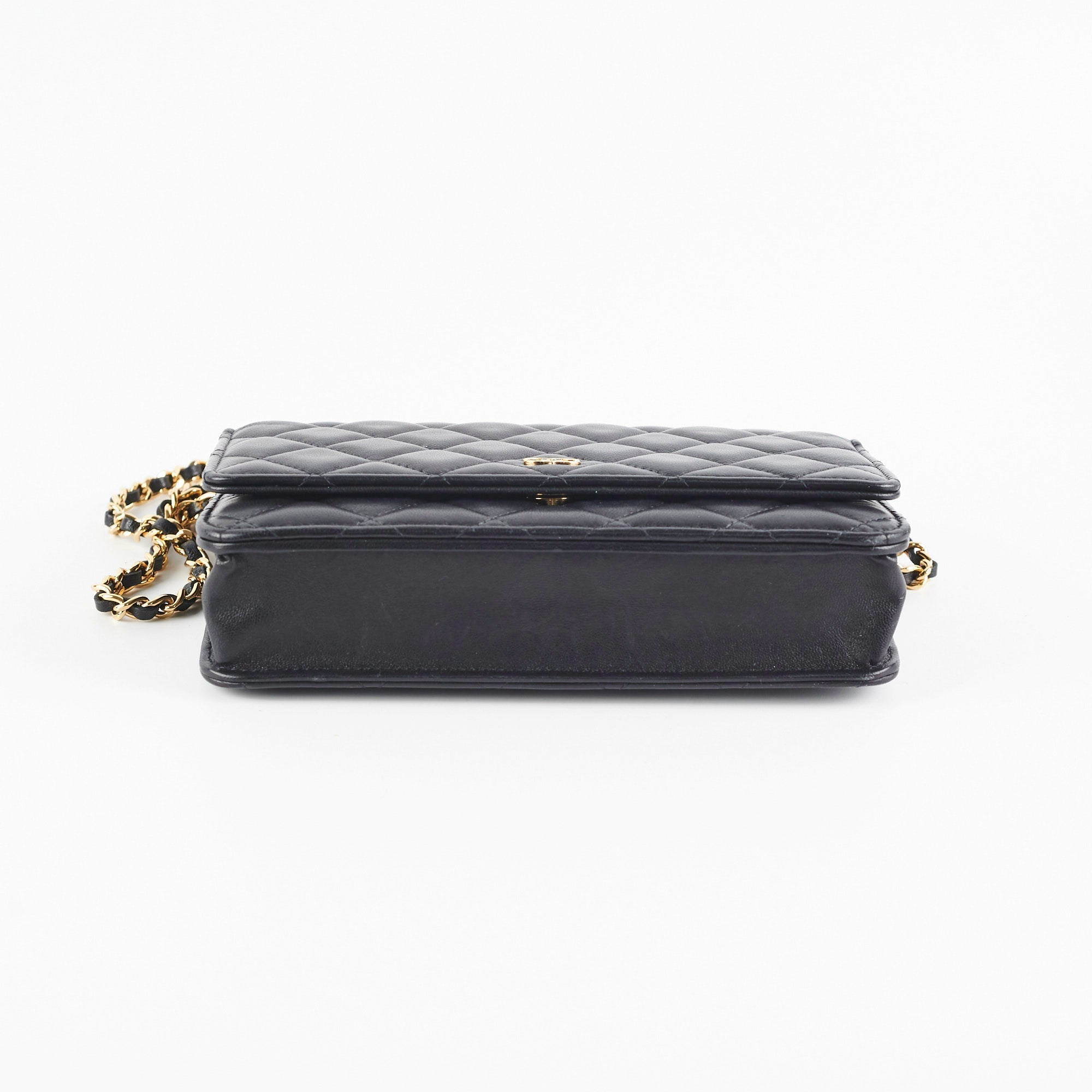 Chanel Wallet on Chain WOC Black Microchipped