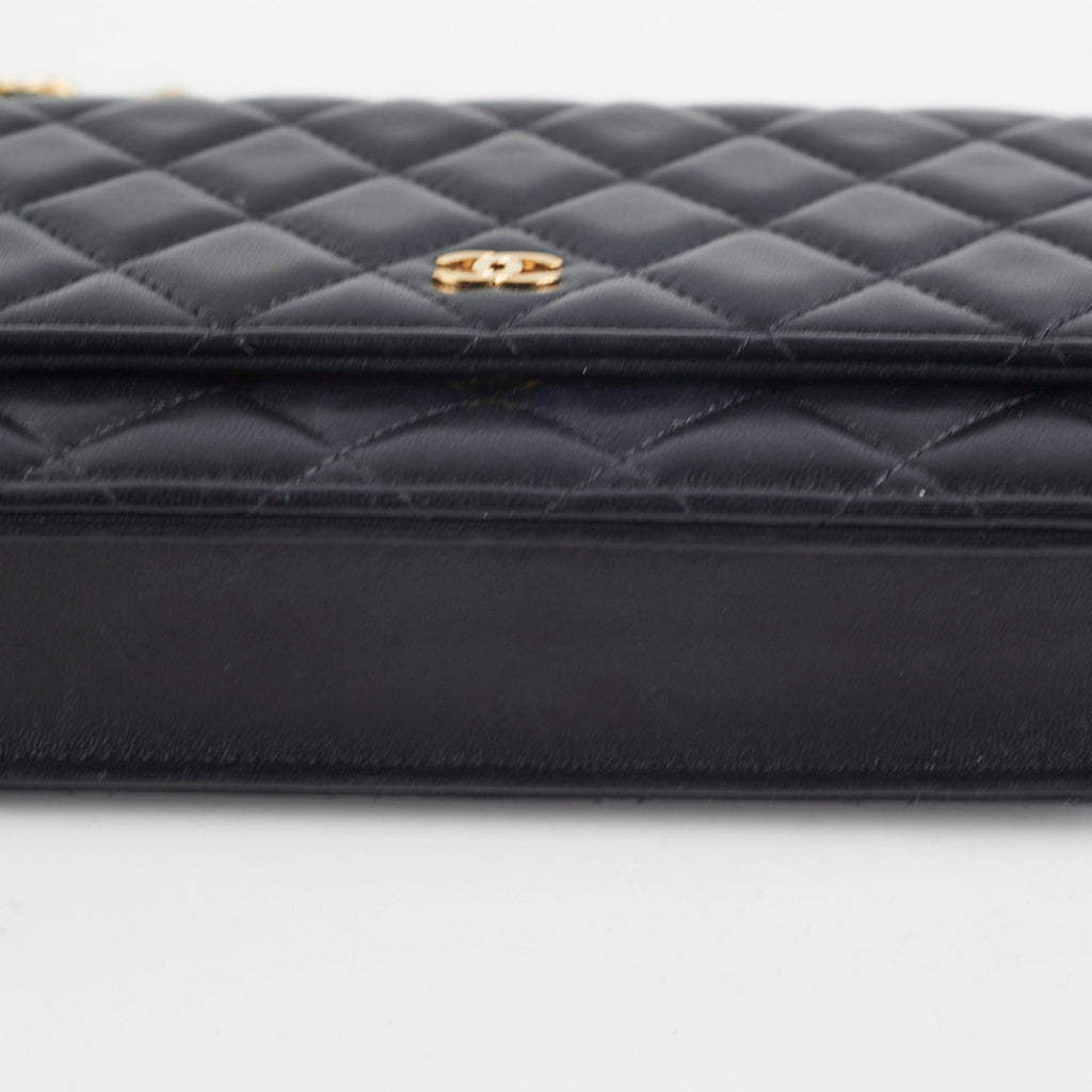 Chanel Wallet on Chain WOC Black Microchipped