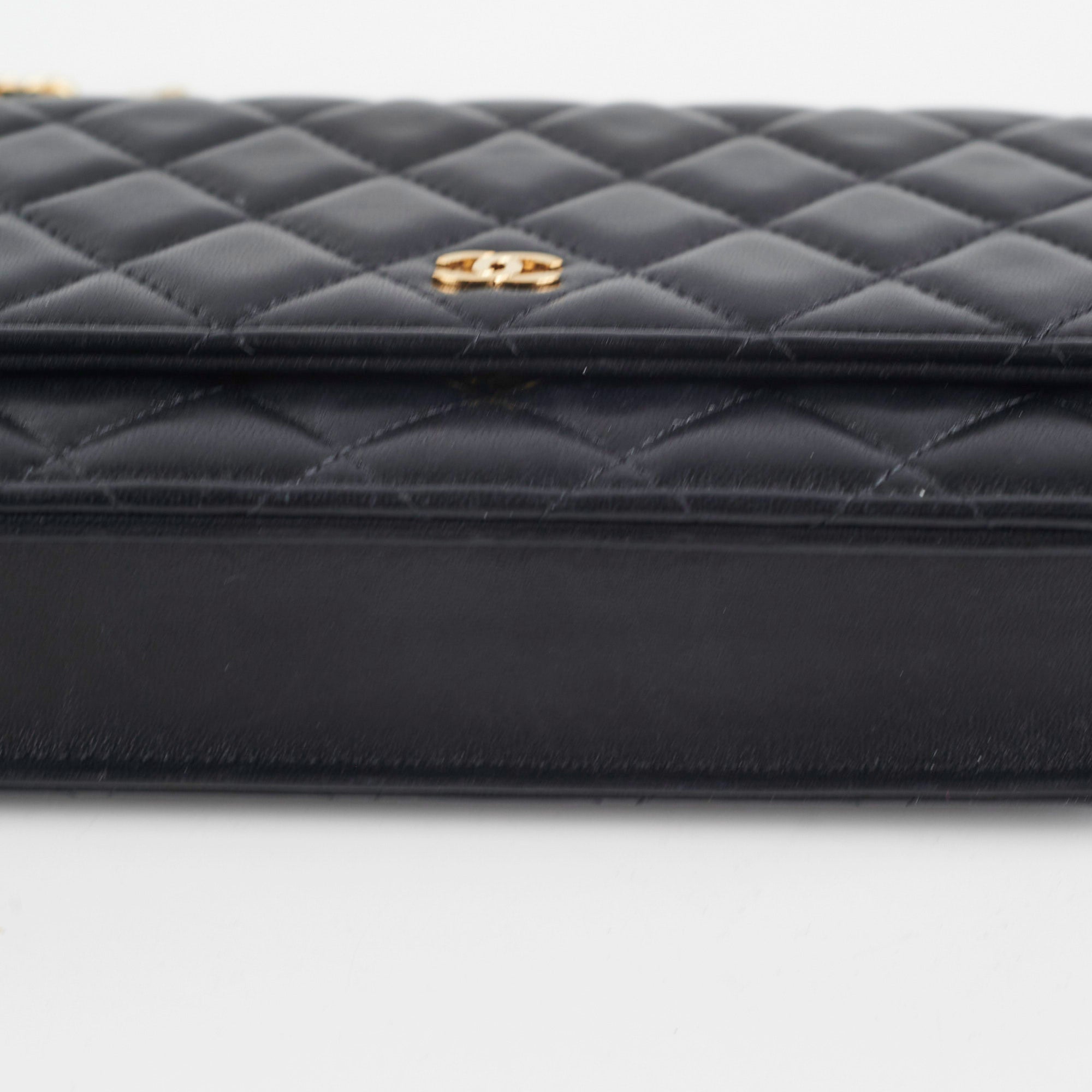 Chanel Wallet on Chain WOC Black Microchipped