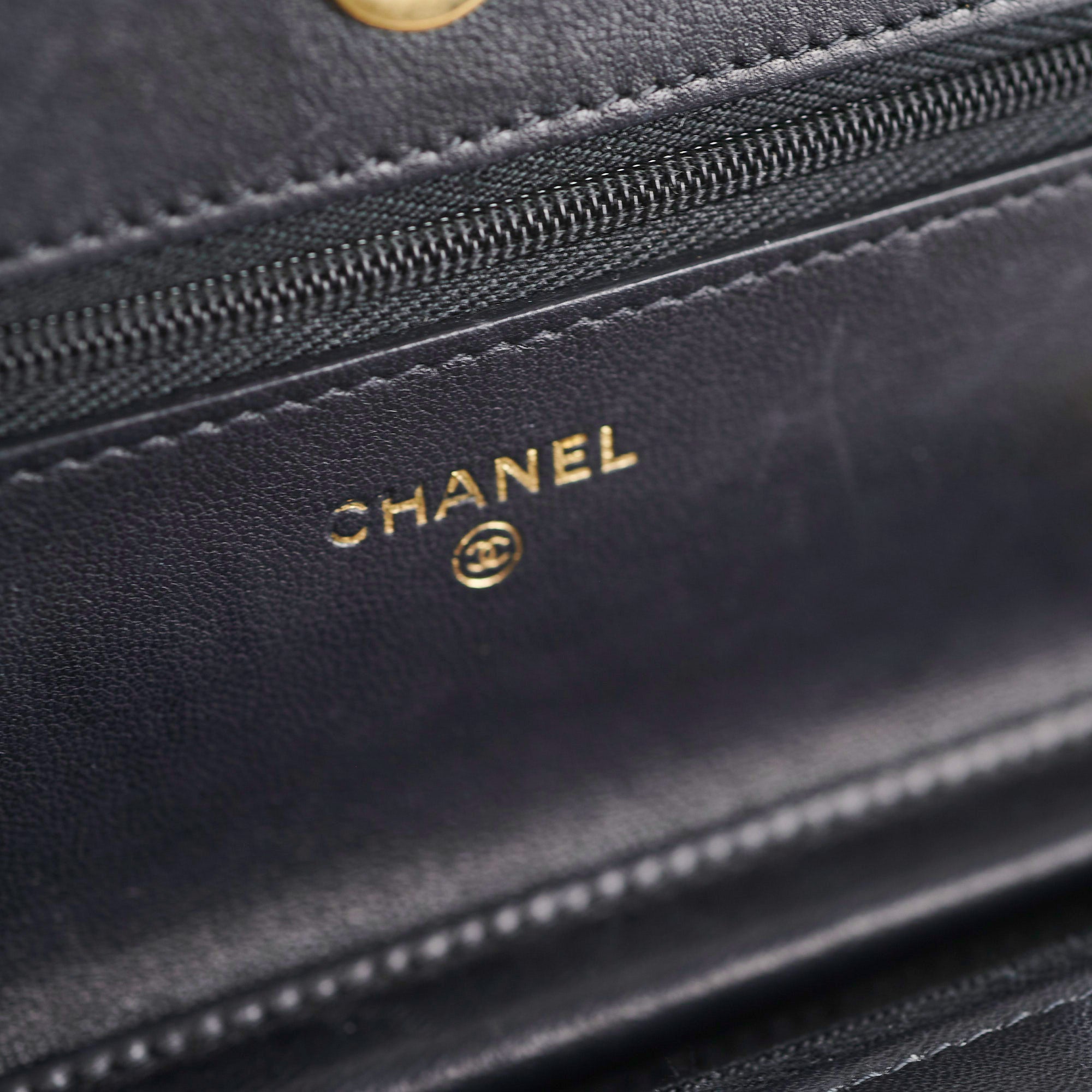 Chanel Wallet on Chain WOC Black Microchipped