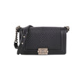 Chanel Old Medium Boy Chevron Black