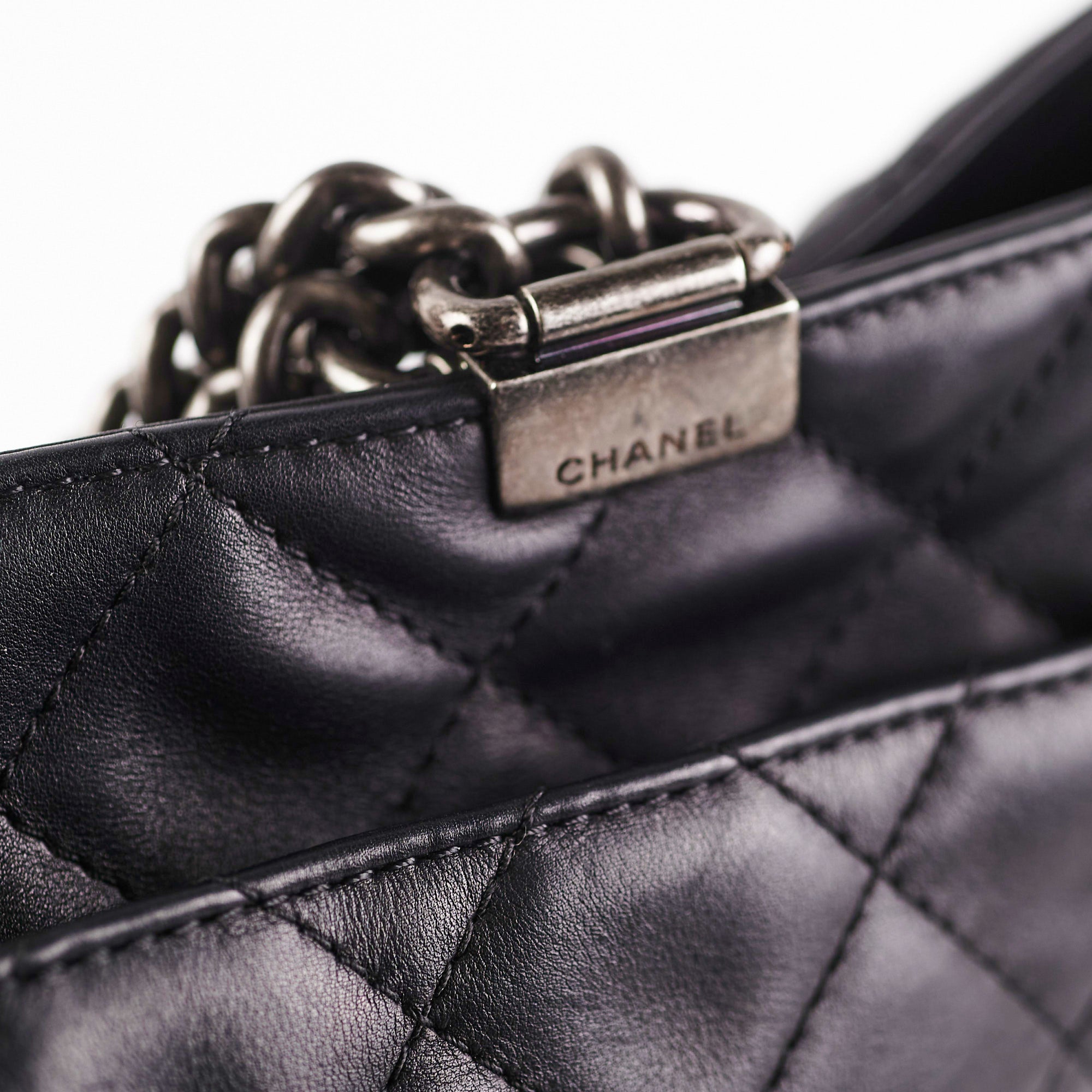 Chanel Boy Tote Bag Black
